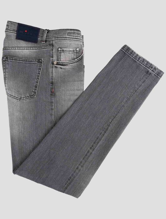 Kiton Gray Cotton Ea Jeans