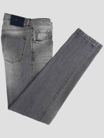 Kiton Gray Cotton Ea Jeans