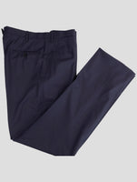 Kiton Dark Blue Virgin Wool Dress Pants