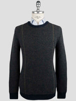 Kiton Blue Gray Cashmere Sweater Crewneck