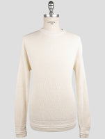 Kiton White Silk Cotton Sweater Crewneck