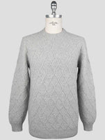 Kiton Gray Wool Sweater Crewneck