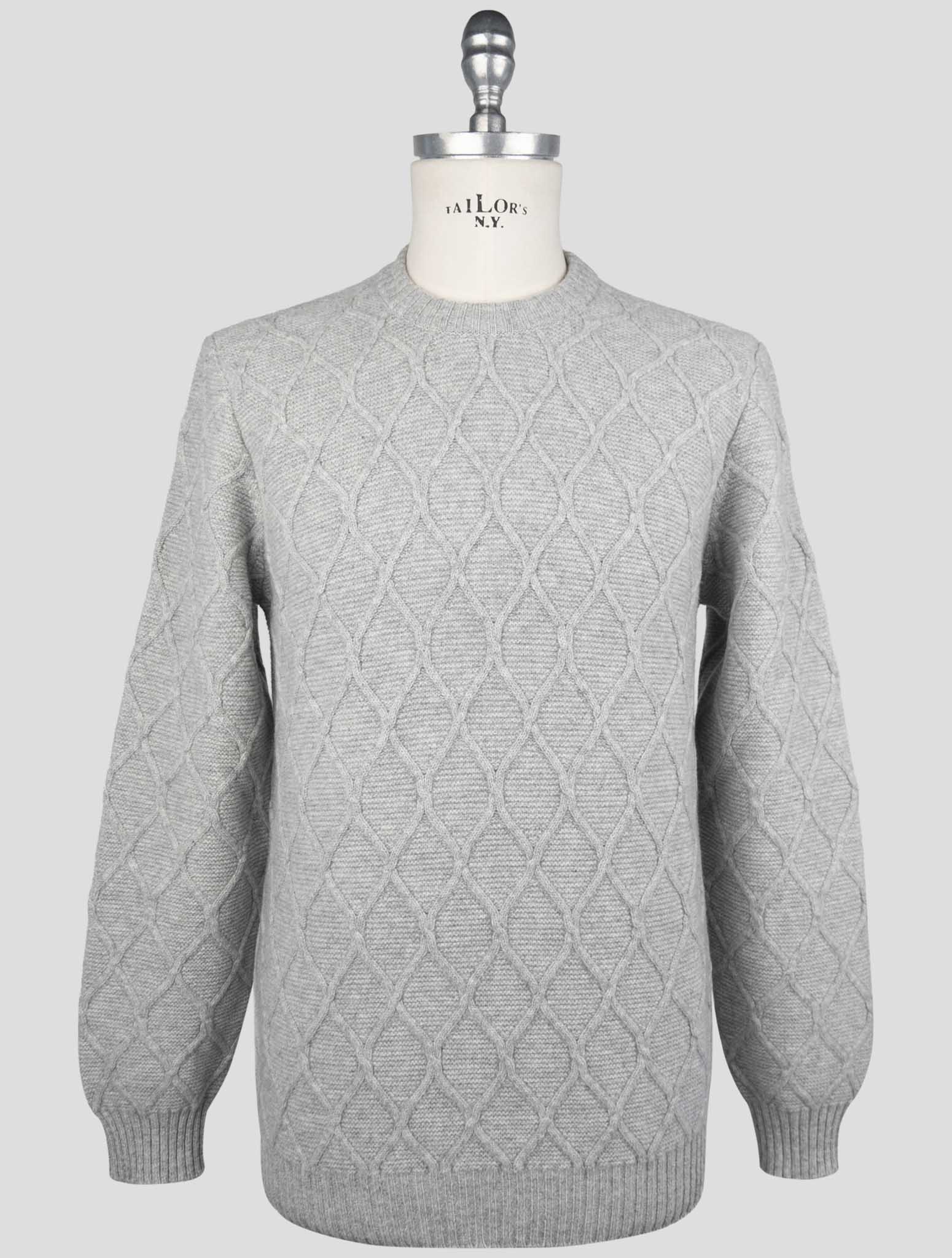 Kiton Gray Cashmere Sweater Crewneck