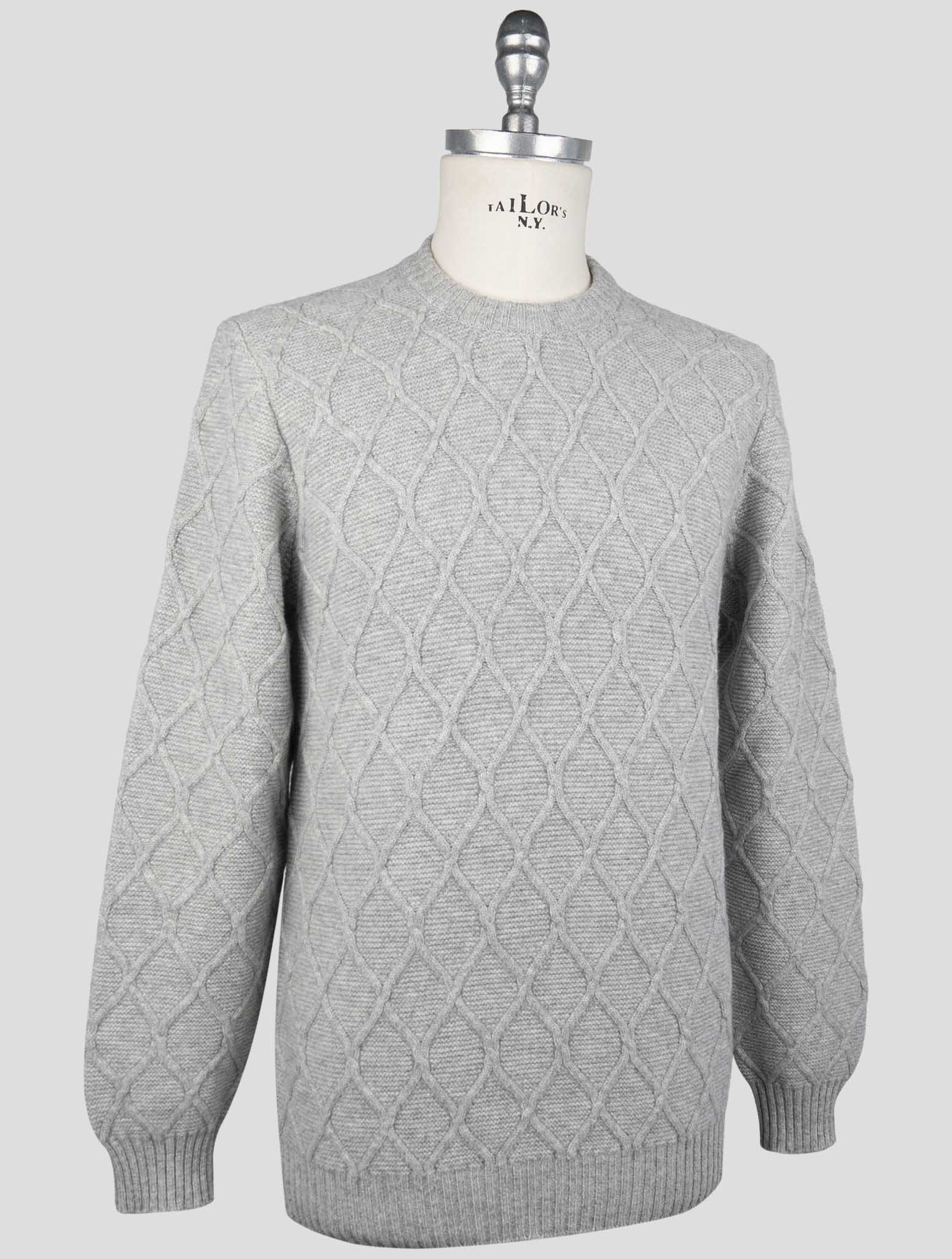 Kiton Gray Cashmere Sweater Crewneck