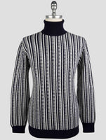 Kiton Blue Cashmere Sweater Turtleneck