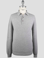 Kiton Gray Cashmere Sweater Polo