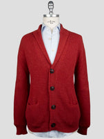 Kiton Burgundy Cashmere Sweater Cardigan