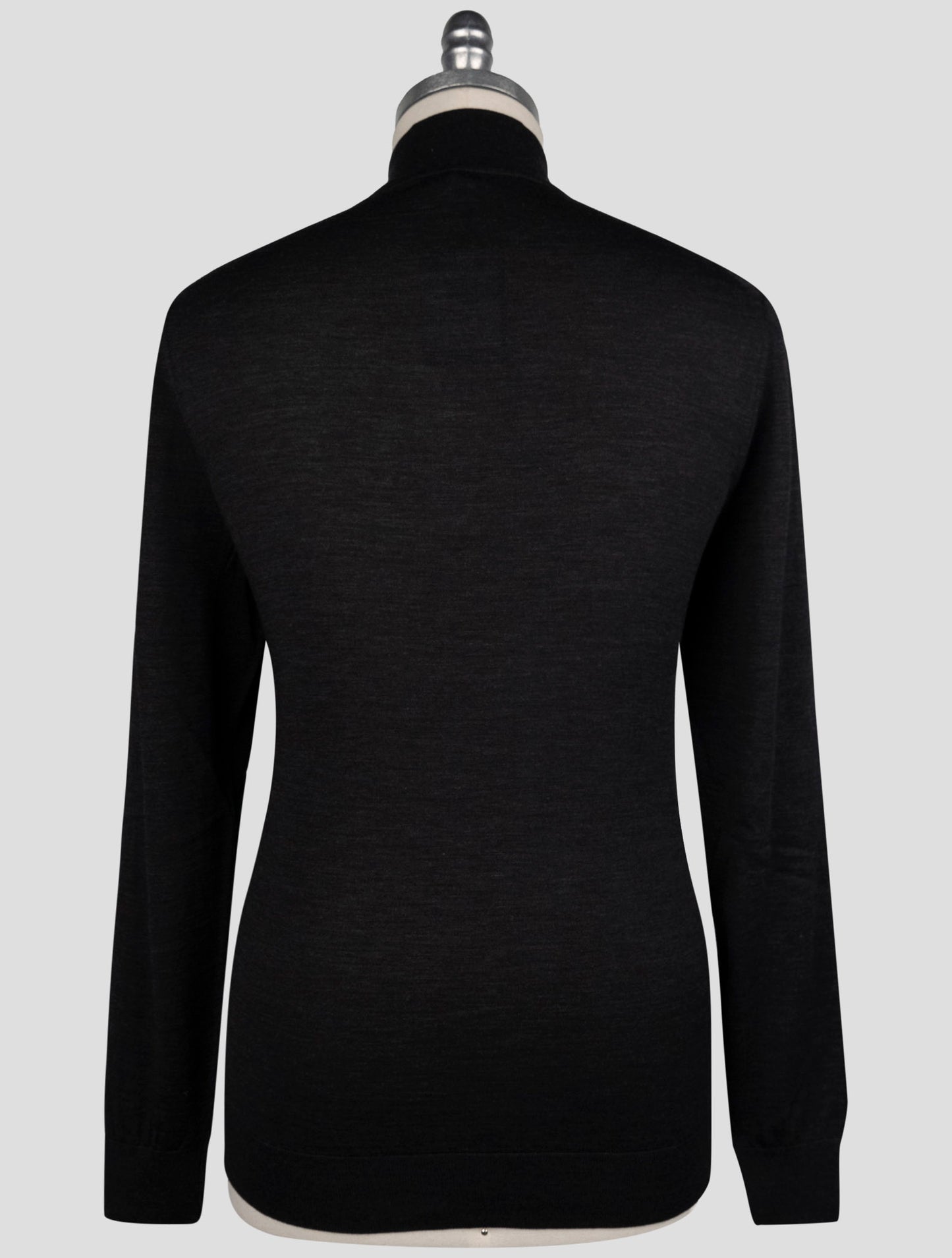 Kiton Dark Gray Wool Sweater Half Zip