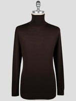 Kiton Brown Wool Sweater Turtleneck