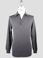 Kiton Gray Wool Sweater Polo