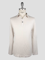 Kiton Beige Cotton Cashmere Sweater Polo