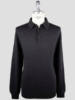 Kiton Dark Gray Wool Sweater Polo