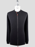 Kiton Black Wool Sweater Full Zip