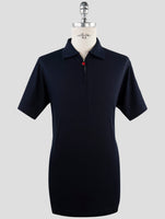 Kiton Blue Cotton Polo