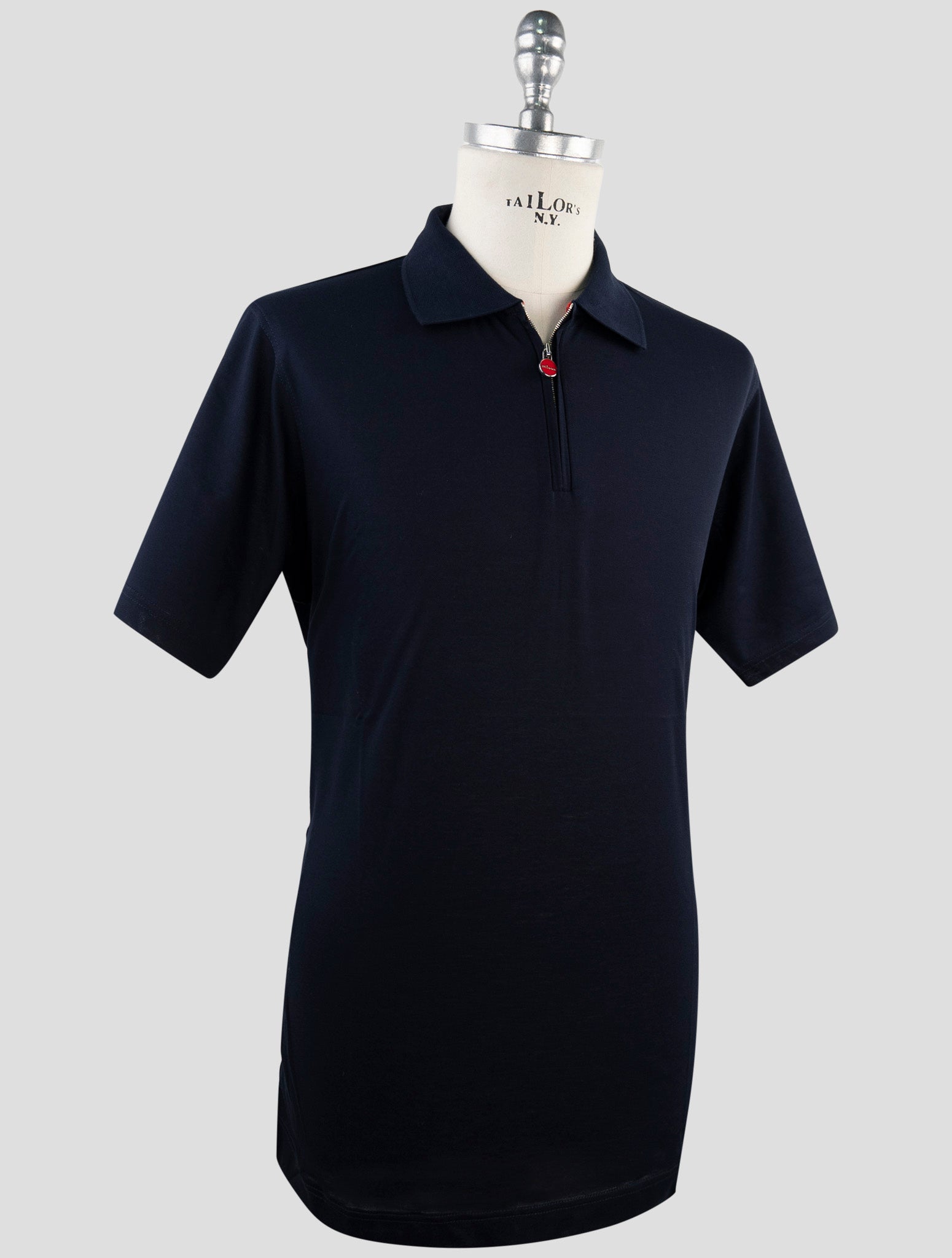 Kiton Blue Cotton Polo