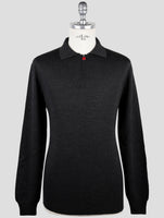 Kiton Dark Gray Wool Sweater Polo