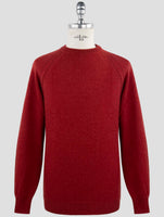 Kiton Red Cashmere Sweater Crewneck