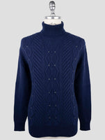 Kiton Blue Cashmere Sweater Turtleneck