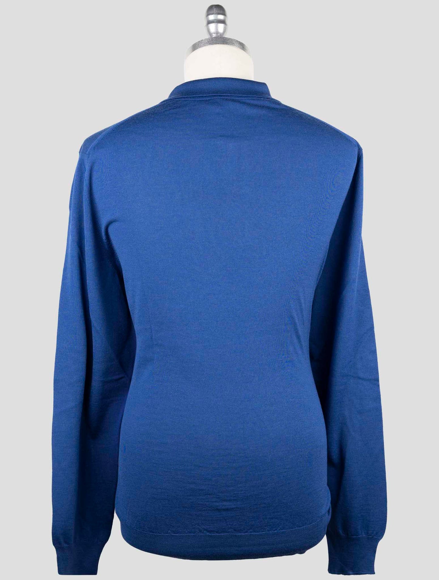 Kiton Blue Wool Sweater Polo