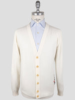 Kiton White Cashmere Sweater Cardigan