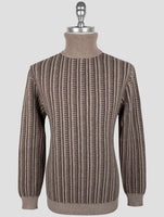 Kiton Brown Wool Sweater Turtleneck