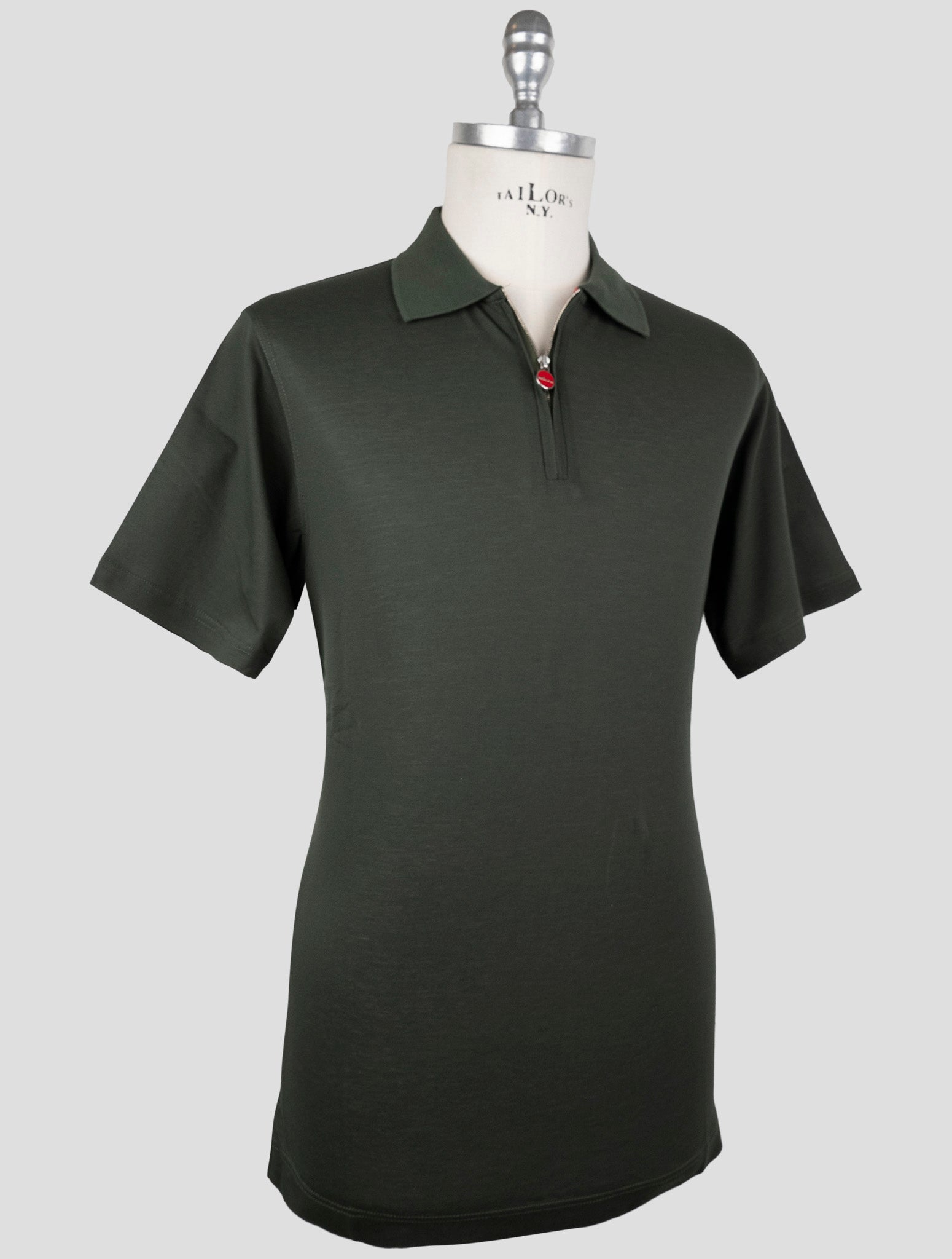 Kiton Green Cotton Polo