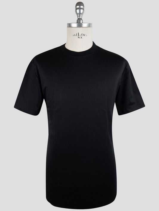 Kiton Black Cotton T-Shirt