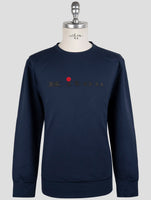 Kiton Blue Cotton Ea Swater Crewneck