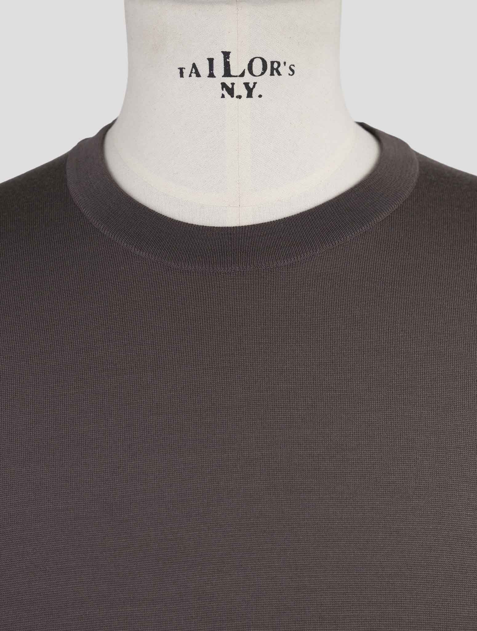 Kiton Taupe Wool Sweater Crewneck