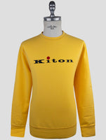 Kiton Yellow Cotton Ea Sweater Crewneck