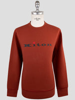 Kiton Red Cotton Ea Sweater Crewneck