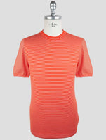 Kiton Red White Cotton T-Shirt