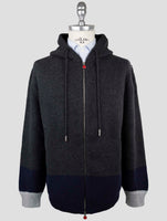 Kiton Multicolor Wool Sweater Hoodie