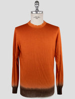 Kiton Orange Brown Cashmere  Silk Sweater Crewneck