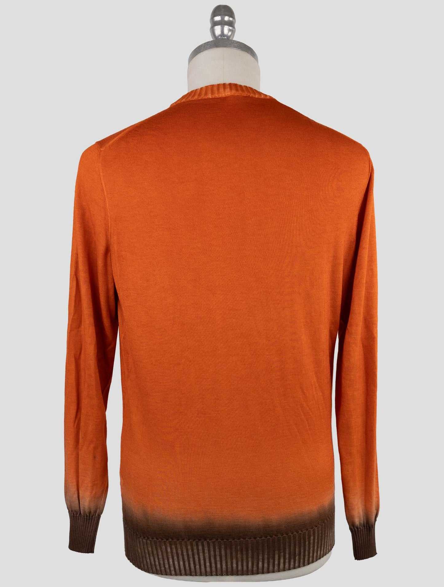 Kiton Orange Brown Cashmere  Silk Sweater Crewneck