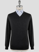 Kiton Gray Cashmere Silk Sweater V-Neck