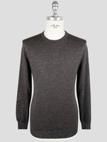 Kiotn Brown Silk Cashmere Linen Sweater Crewneck