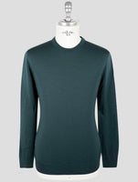 Kiton Green Wool 14 Micron Sweater Crewneck