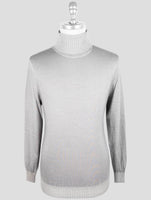 Kiton Gray Cashmere Silk  Sweater Turtleneck