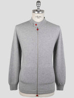 Kiton Gray Cashmere Sweater Full Zip