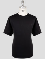 Kiton Knt Black Cotton T-Shirt