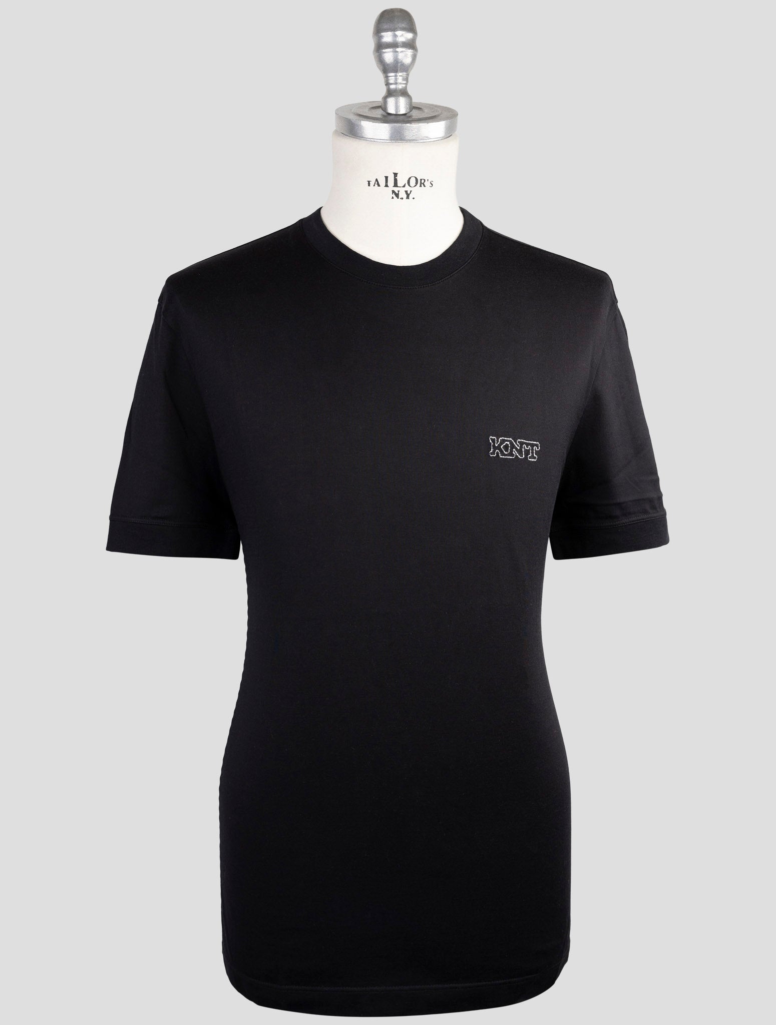 Kiton Knt Black Cotton T-Shirt