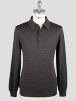 Kiton Brown Silk Cashmere Linen Sweater Polo