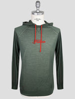 Kiton Green Cashmere Silk Sweater Hoodie