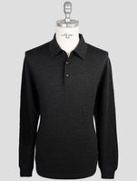 Kiton Dark Gray Wool Sweater Polo