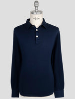 Kiton Blue Cotton Cashmere Sweater Polo