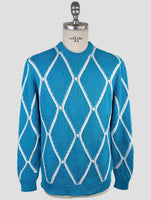 Kiton Light Blue Cotton Sweater Crewneck