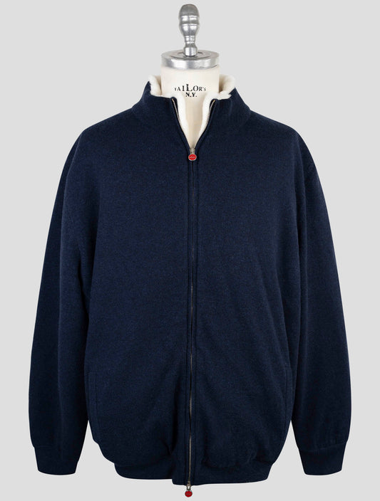 Kiton Blue Cashmere Mink Fur Coat Full Zip