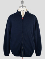 Kiton Blue Cashmere Mink Fur Coat Full Zip