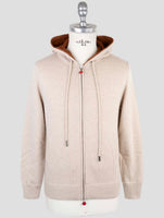 Kiton Beige Cashmere Sweater Full Zip